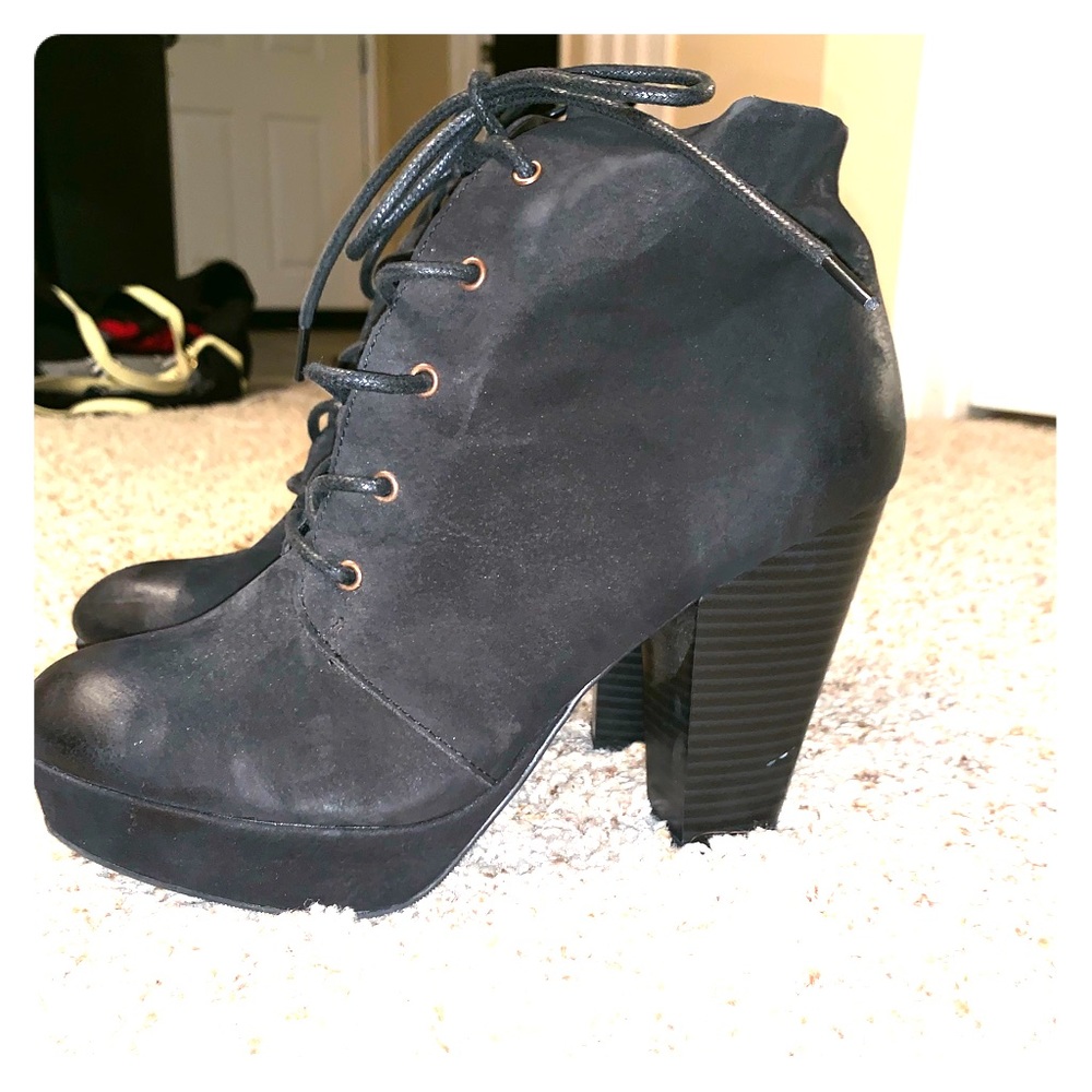 Lace up booties